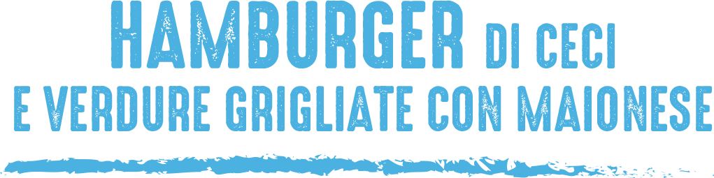 Hamburger di ceci e verdure grigliate con maionese